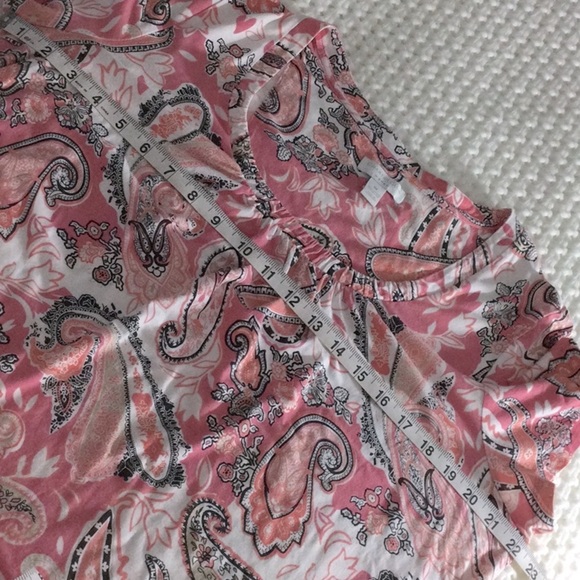 Charter Club Pink Paisley Blouse Sz 0X - Picture 10 of 10